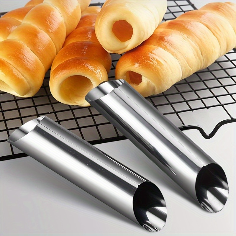 Danish Pancake Pan - Cetakan Cannoli dari Baja Anti Karat,